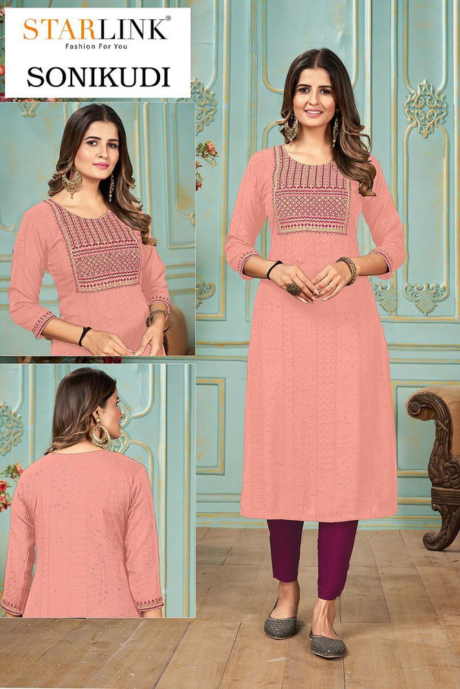 Starlink Soni Kudi Fancy Designer Ethnic Wear Rayon Latest Kurti Collection